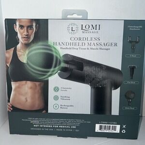 Lomi Cordless Handheld Deep Tissue Muscle Massager Health Tech Trigger Point